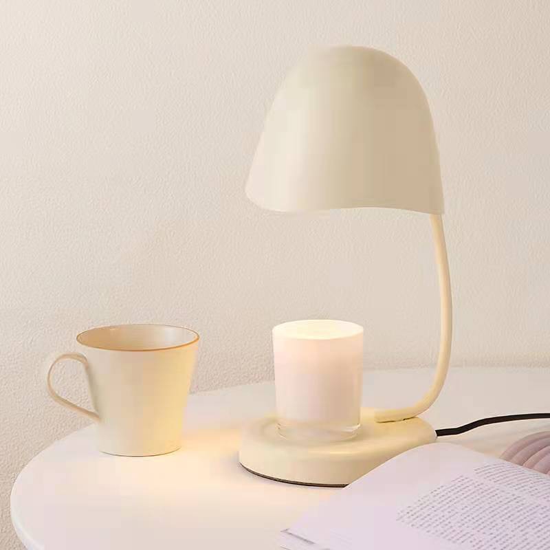 Modern Candle Warmer Lamp, Egg-Shaped Shade